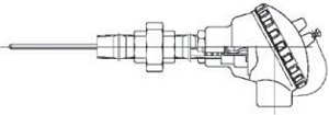 Spring loaded Thermocouple with head/nipple