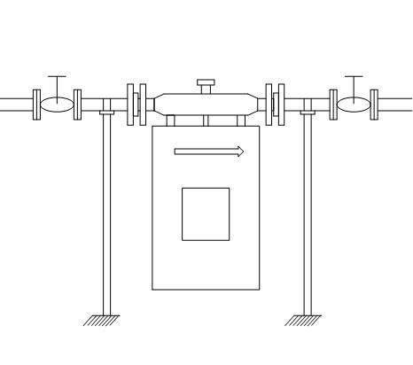 Normal Installation, Medium/ Large Scale Coriolis Mass Flow Meter