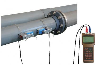 Portable clamp on ultrasonic flow meter