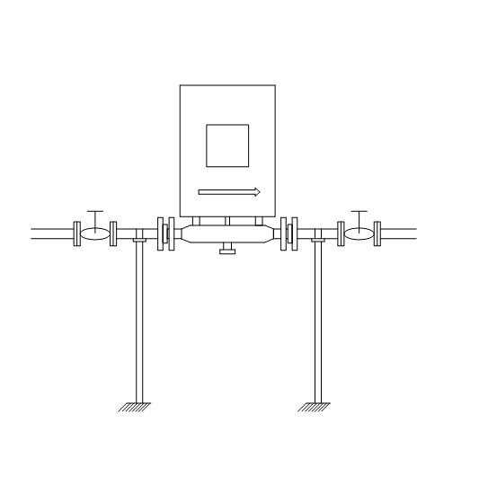 Inverted Installation, Medium/ Large Scale Coriolis Mass Flow Meter,