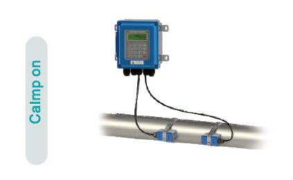 Wall mount clamp on ultrasonic flow meter