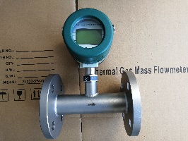 Thermal mass flow meter for compressed air mass flow measurement