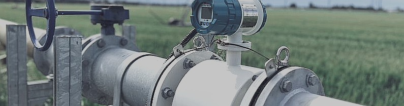 background magnetic flow meter