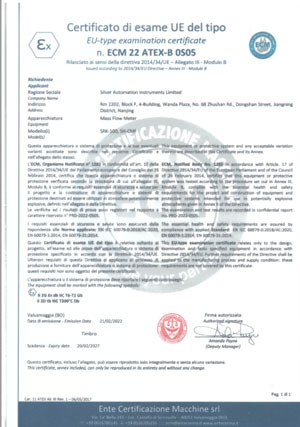 Đồng hồ đo lưu lượng khối ATEX