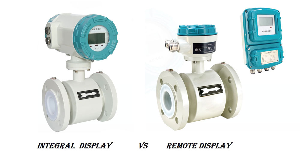 remote display and integral display water flow meter comparison