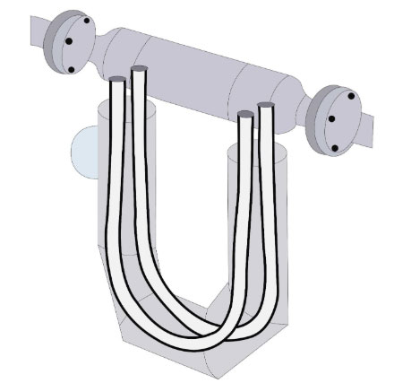 Full bore of Coriolis sensor allows liquid with particles