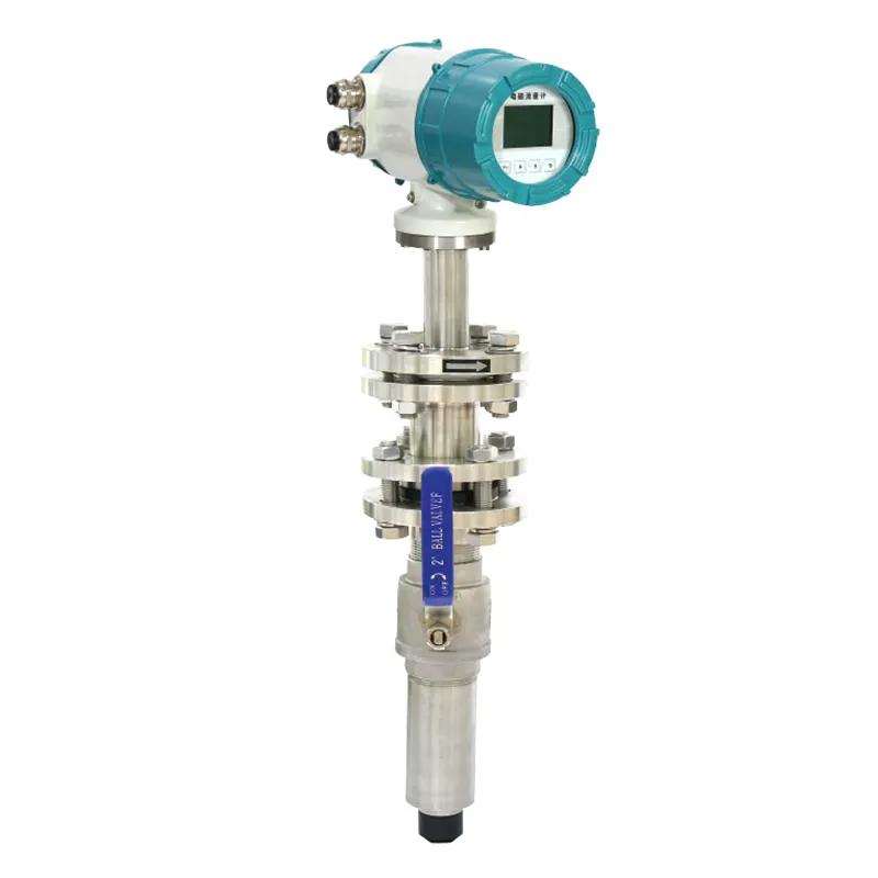 Pengukur aliran elektromagnetik tipe penyisipan
