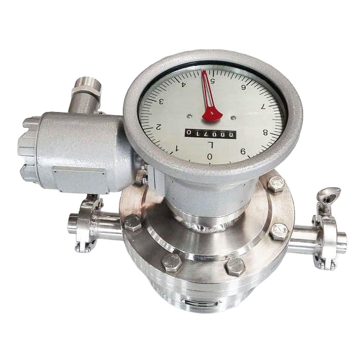 Sanitary oval gear flow meter for syrup