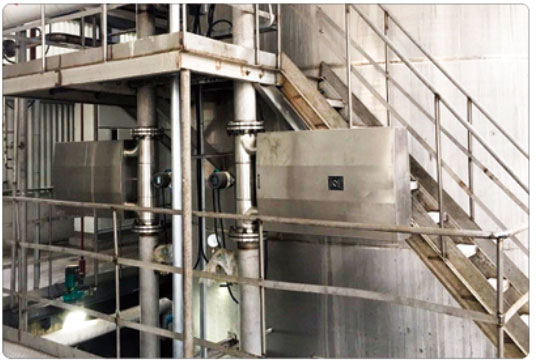 coriolis flow meter for slurry flow measurement