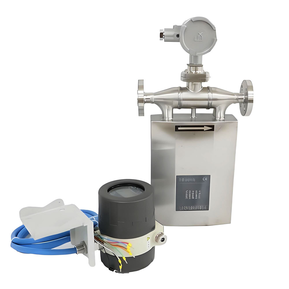 Coriolis flow meter sensor without moving parts