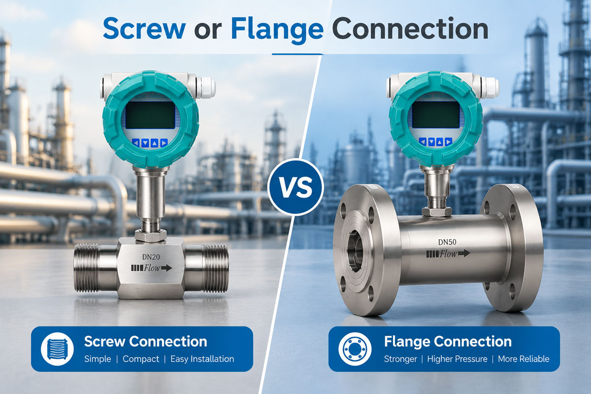 flow meter connection style