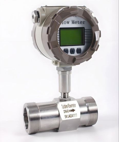 Threaded fuel flow meter