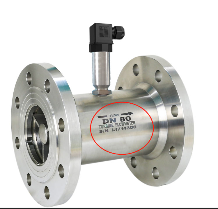 the flow direction of fuel flow meter