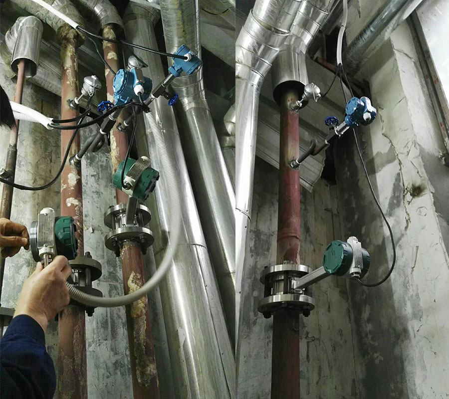 steam flow meter installation