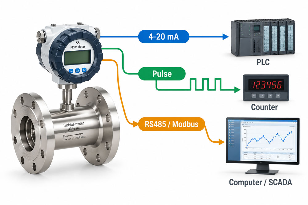 Flow Meter Output Signals: How to Send Flow Data to a PLC, SCADA or the Cloud