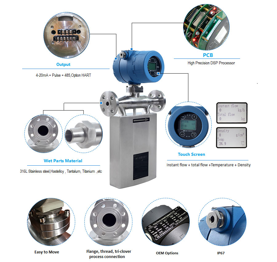 coriolis mass flow meter product features