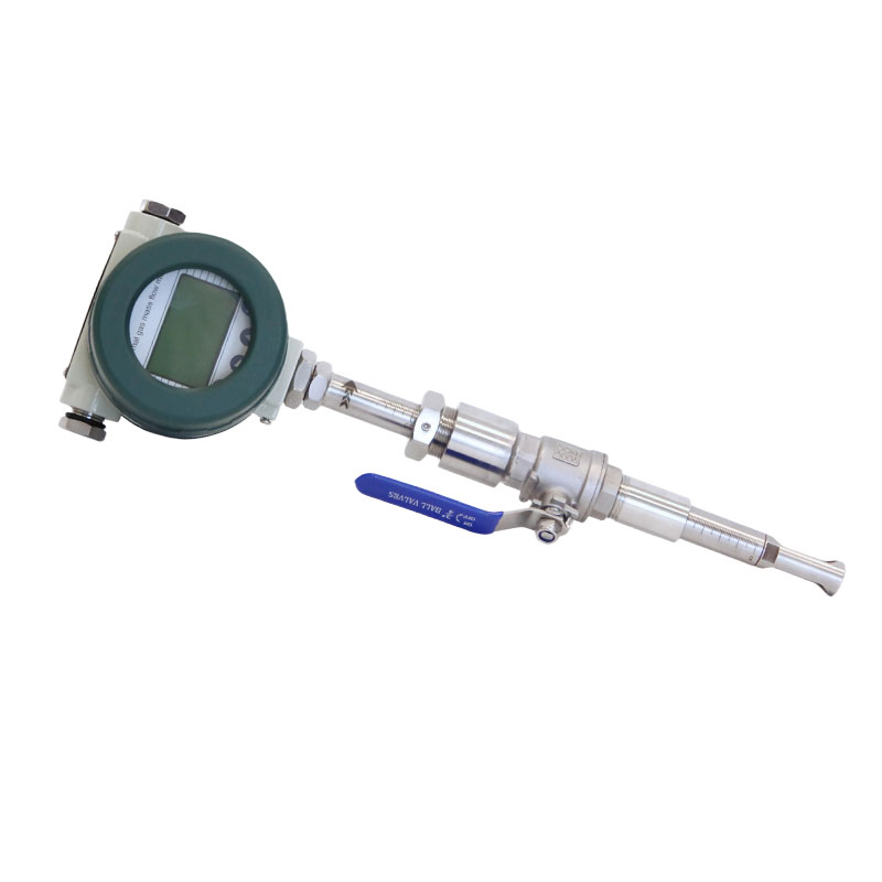 Integrated display thermal mass flow meter